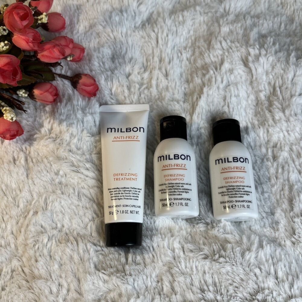 Milbon Anti-Frizz Defrizzing 2 Shampoo & 1 Treatment Travel Set 50ml Japan